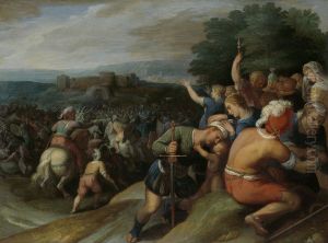 De Bataven sluiten de Romeinen bij Vetera in by Otto van Veen