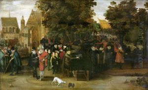 Satirical Show on Dutch Politics around 1619 by Adriaen van de Venne