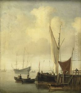 Havengezicht by Willem van de Velde the Younger