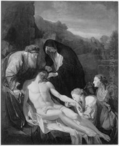 The entombment of Christ. by Adriaen Van Der Werff