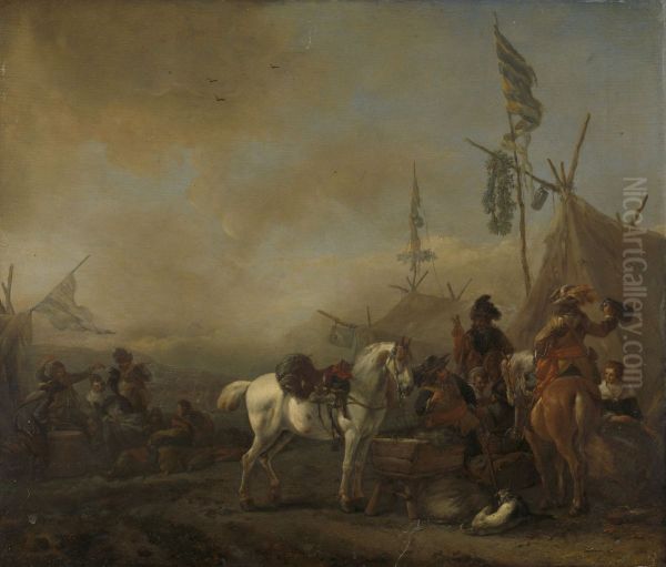 Een legerkamp - view 1