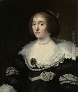 Portrait of Amalia van Solms (1602-1675) by Michiel Jansz. van Mierevelt