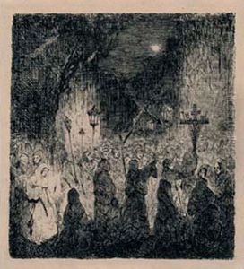La Procession Des Quarante Heures A Nice by Augustin Pierre F. Carlone