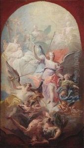 The Victory Of Archangel Michael Over Lucifer by Carlo Innocenzo Carloni