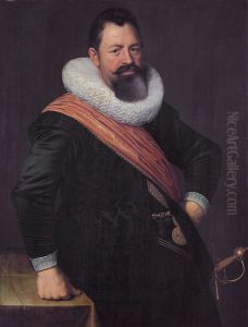 Portrait of Jochem Hendricksz. Swartenhont (1566-1627) by Nicolaes Eliaszoon Pickenoy