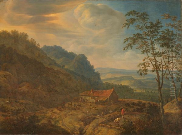Berglandschap met boerderij - view 1