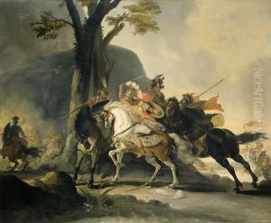 Alexander the Great at the Battle of the Granicus against the Persians by Cornelis Troost