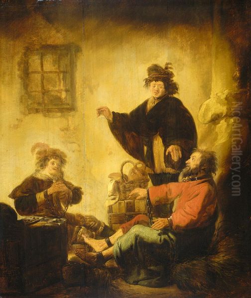 Joseph interpreting the dreams of the baker and the butler. - view 1