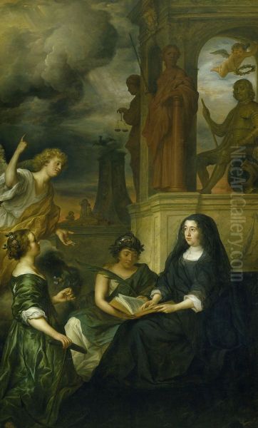 Allegory on the Memory of Frederick Henry, Prince of Orange, with the Portrait of His Widow Amalia of Solms-Braunfels - view 1