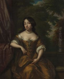 Anna Maria Hoeufft (1646-1715). Echtgenote van Jan Boudaen Courten by Caspar Netscher