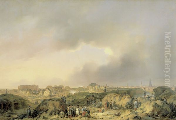 De citadel van Antwerpen kort na het beleg, 19 november-23 december 1832, en de overgave van de Nederlandse bezetting aan de Fransen. - view 1