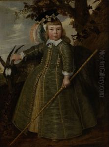 Portret van een jongetje met een bok by Jan Albertsz Rotius