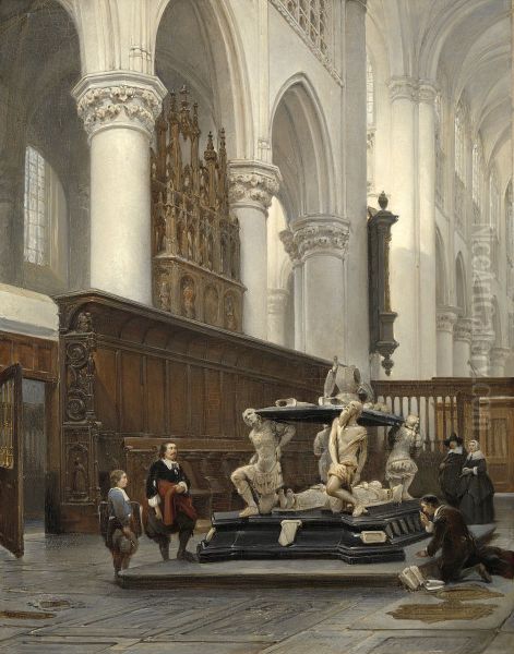 The choir of the Church of Our Lady in Breda with the Tomb of Engelbert II of Nassau - view 1