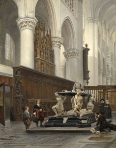 The choir of the Church of Our Lady in Breda with the Tomb of Engelbert II of Nassau