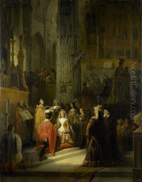 Het huwelijk van Jacoba van Beieren, gravin van Holland, en Jan IV, hertog van Brabant, op 10 maart 1418 - view 1