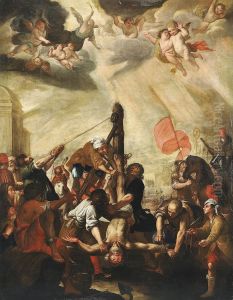 La Crocifissione Di San Pietro by Giovanni Battista Carlone