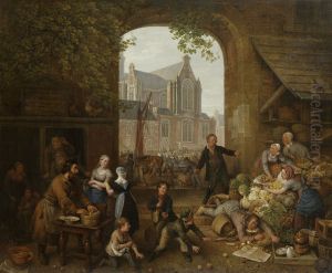 Two Drunkards at the Market near the Westerkerk in Amsterdam Two Drunkards at the Market near the Westerkerk in Amsterdam