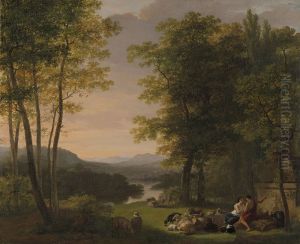 Arcadisch landschap by Jan Willem Pieneman