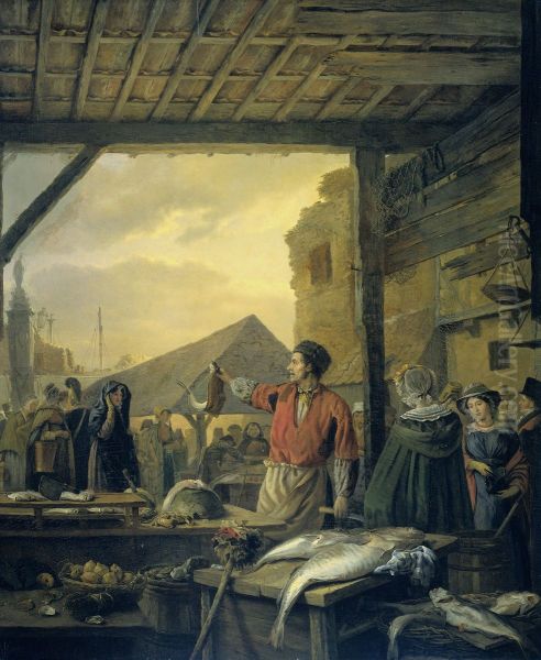 De vismarkt te Antwerpen - view 1