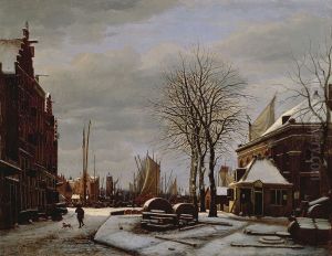 Amsterdam, gezicht op de Buitenkant met rechts het Zeerecht by George Pieter Westenberg