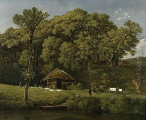 Een bouwhoeve aan de oever van een beek in Gelderland Een bouwhoeve aan de oever van een beek in Gelderland