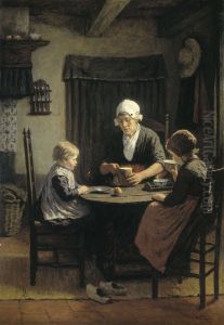 'At grandmother's' by David Adolph Constanz Artz