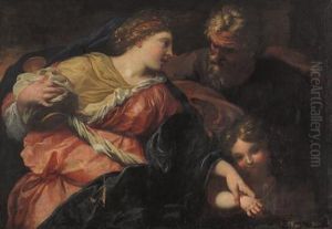 Abramo Scaccia Agar E Ismaele by Giovanni Battista Carlone