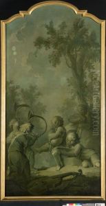 Five Children making Music by Johann-Heinrich Keller