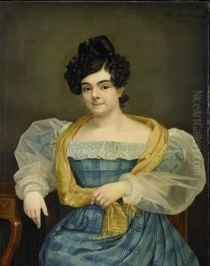 Adriana Johanna van Wijck (1807-86), echtgenote van Johannes Ploos van Amstel by Petrus van Schendel