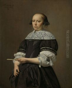Elisabeth van Kessel (1640-1717). Echtgenote van Willem Jacobsz Baert by Caesar Van Everdingen