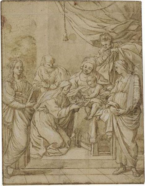 The Holy Family And Saints - view 1