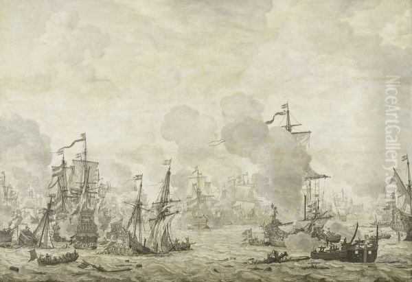 Episode uit de slag in het Sont tussen de Hollandse en Zweedse vloot, 8 november 1658 - view 1