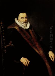 Portret van Cornelis Pietersz Hooft (1546-1626) by Cornelis van der Voort