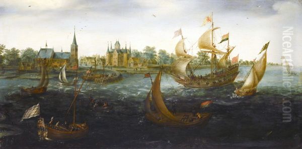 Ships off IJsselmonde - view 1