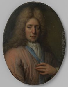 Portret van een man, misschien een zelfportret by Jan Verkolje