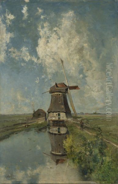 Een molen aan een poldervaart, bekend als 'In de maand juli' - view 1