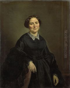 Johanna Christina Beelenkamp (1820-90). Echtgenote van Cornelis Outshoorn by Moritz Calisch