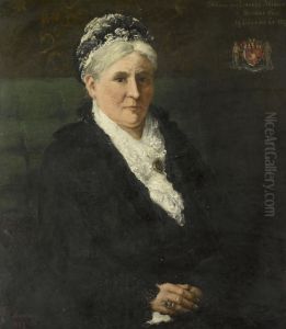 Maria Hermina Heemskerk (1827-1908). Spouse of Menno David Graaf van Limburg Stirum by Hendrik Willem Mesdag