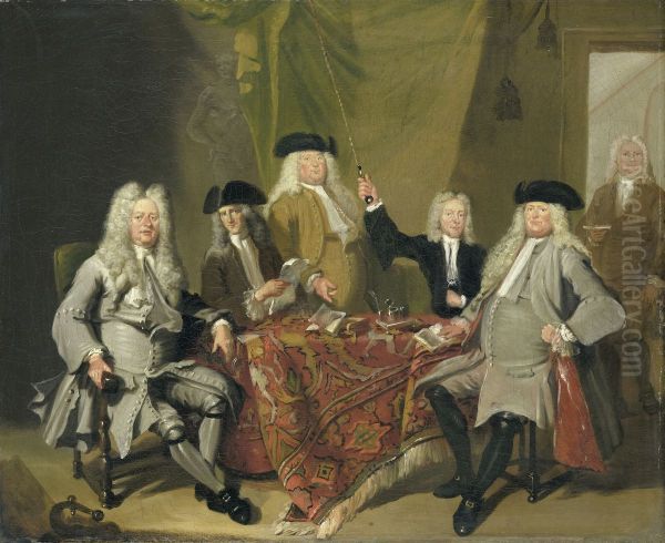 De inspecteurs van het Collegium Medicum te Amsterdam, 1724 - view 1