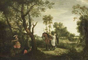 De gestrafte rover by Sebastiaen Vrancx