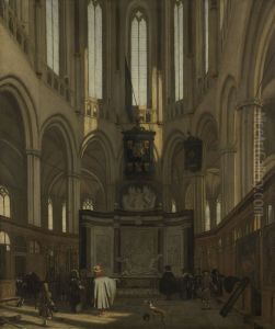 The Tomb of Michiel de Ruyter in the Nieuwe Kerk, Amsterdam by Emanuel de Witte