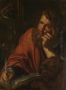 De evangelist Marcus by Joachim Wtewael (Uytewael)