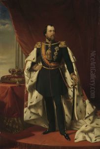 Portrait of William III, King of the Netherlands by Nicolaas Pieneman