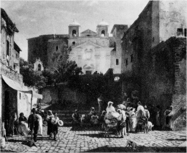 Market Day in an Italian Town - view 1