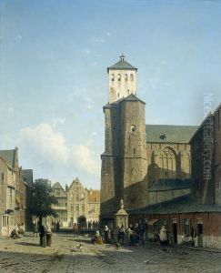 St Denis' Church in Liege by Jan Weissenbruch