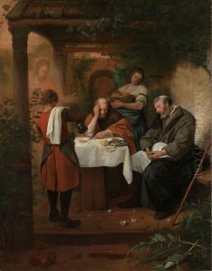 De Emmausgangers by Jan Steen