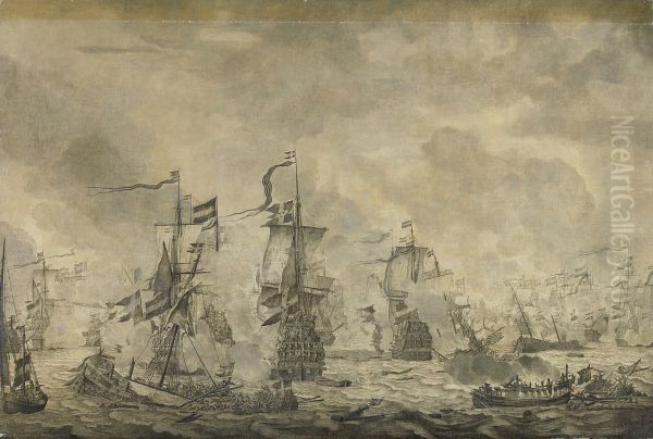 Episode uit de slag in de Sont tussen de Hollandse en de Zweedse vloot, 8 november 1658 - view 1