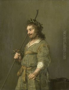 Portret van een man, gekleed als herder by Hendrik Gerritsz Pot
