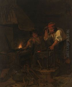 De wapensmid by Gabriel Metsu