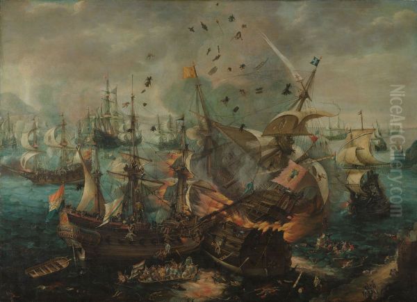 Battle of Gibraltar in 1607 - view 1